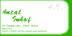 antal inhof business card